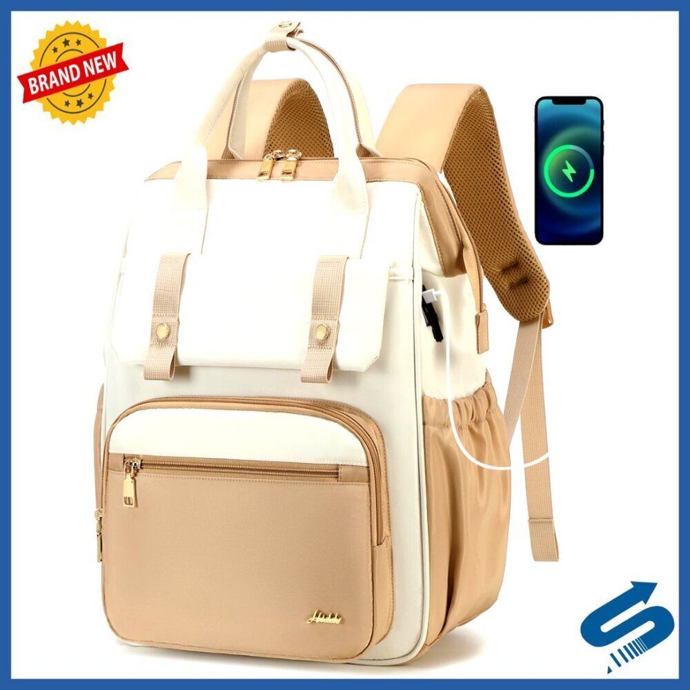 Laptop Backpack with USB Port Anti-Theft Business Travel Daypack Women's